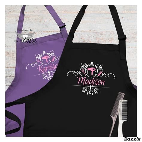 custom stylist aprons|More.